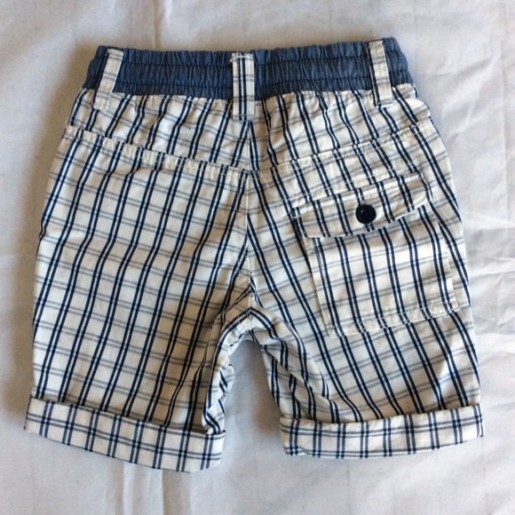 H&M Plaid, Cuffed Drawstring Shorts BOYS 12-18 M - Picture 2 of 3